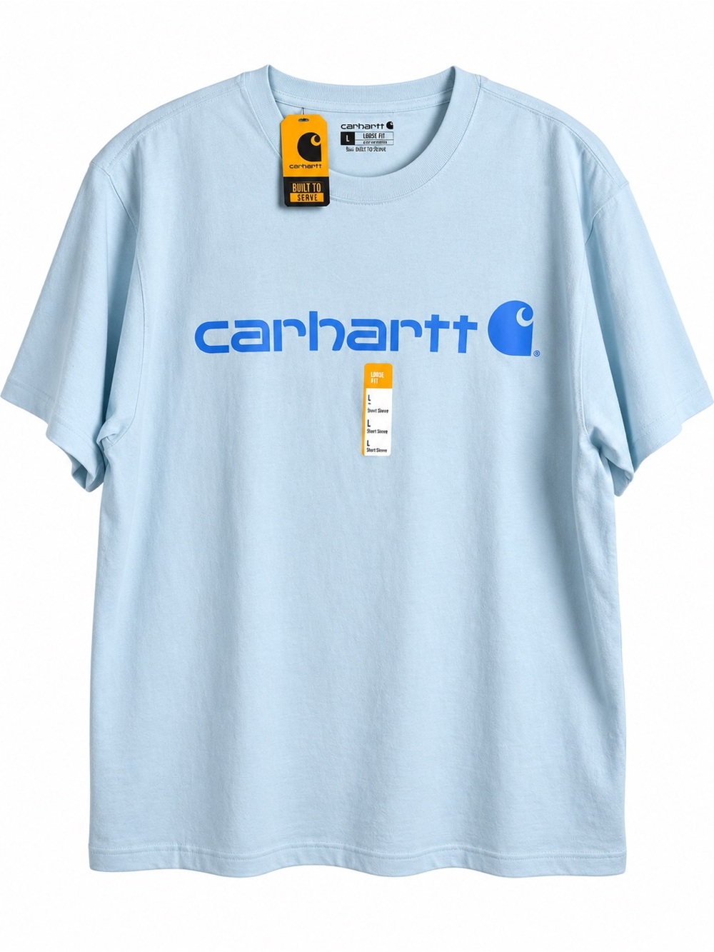 Carhartt Dearborn Loose Logo T-Shirt Men’s L Light Blue Loose Fit NWT TK0195-M